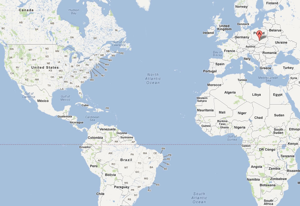 map of katowice world